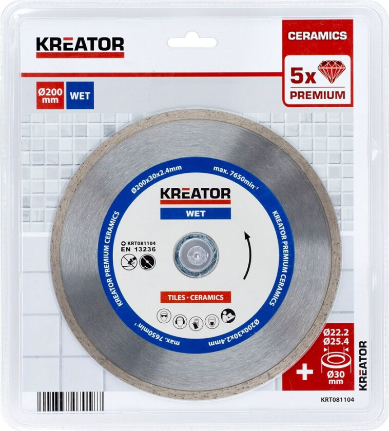 Diamantblader for Fliser 200 mm PREMIUM