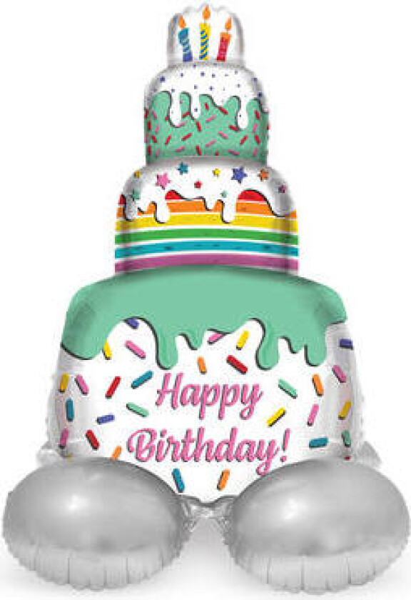 Folieballong "Gratulerer med dagen!" Kake