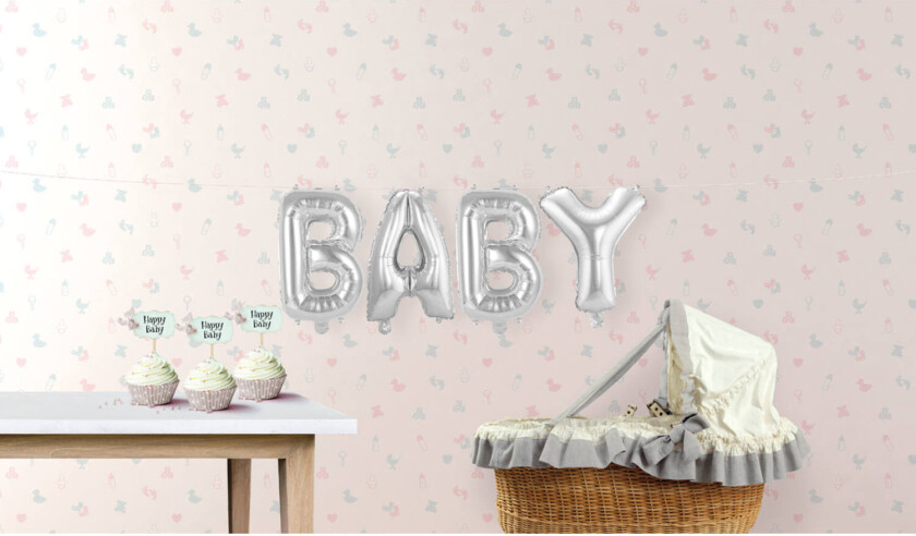 Folieballonger Bokstaver "BABY"