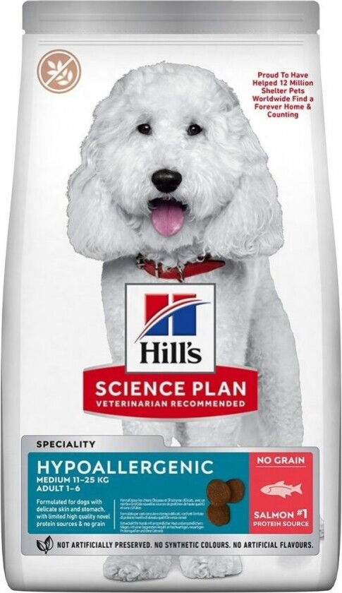 Hill's Science Plan Hypoallergenic Canine Adult Medium Salmon (2,5 kg)
