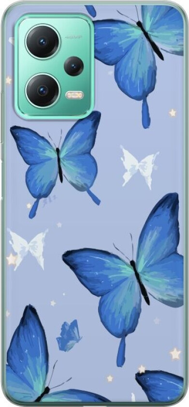 Mobildeksel til Xiaomi Redmi Note 12 med Blå sommerfugler motiv