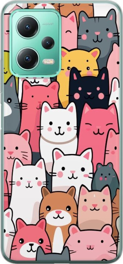 Mobildeksel til Xiaomi Redmi Note 12 med Kattmønster motiv