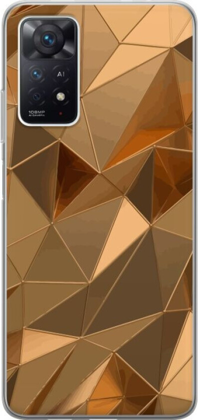 Mobildeksel til Xiaomi Redmi Note 11 Pro 5G med 3D Gull motiv