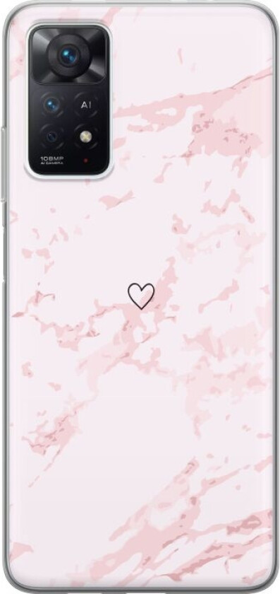 Mobildeksel til Xiaomi Redmi Note 11 Pro 5G med Rosa Hjerte motiv