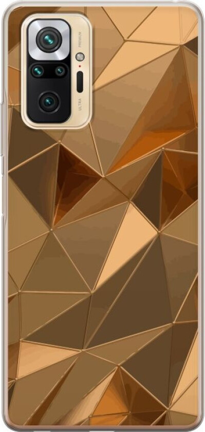 Mobildeksel til Xiaomi Redmi Note 10 Pro med 3D Gull motiv