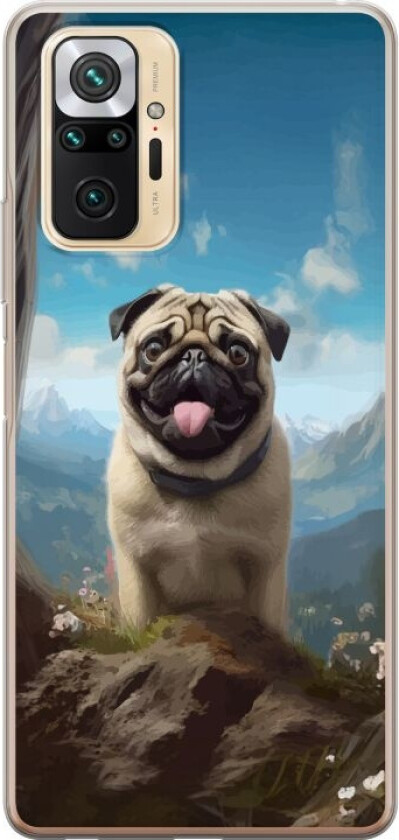 Mobildeksel til Xiaomi Redmi Note 10 Pro med Glad Hund motiv