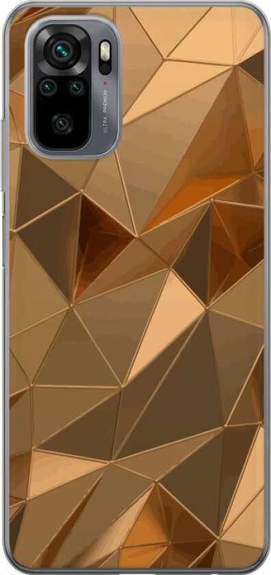 Mobildeksel til Xiaomi Redmi Note 10 med 3D Gull motiv