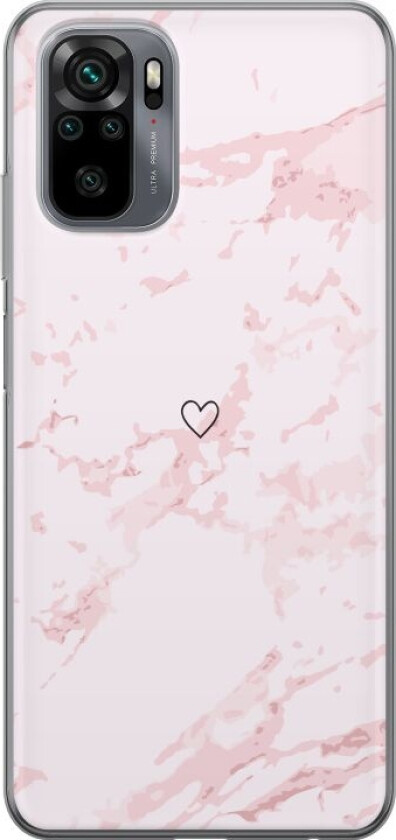 Mobildeksel til Xiaomi Redmi Note 10 med Rosa Hjerte motiv