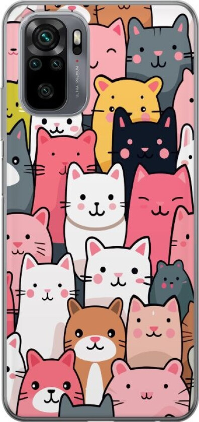 Mobildeksel til Xiaomi Redmi Note 10 med Kattmønster motiv