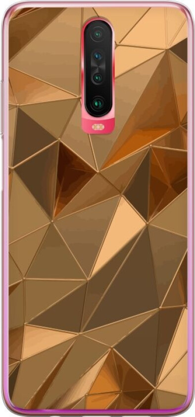 Mobildeksel til Xiaomi Redmi K30 med 3D Gull motiv