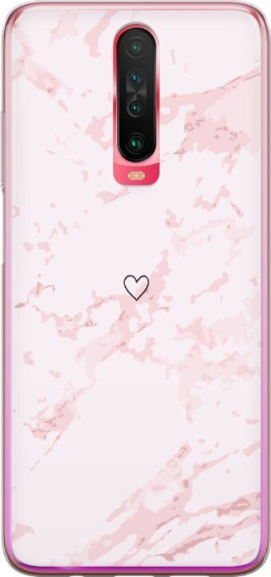 Mobildeksel til Xiaomi Redmi K30 med Rosa Hjerte motiv