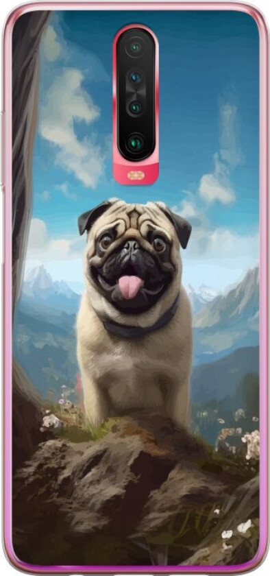 Mobildeksel til Xiaomi Redmi K30 med Glad Hund motiv