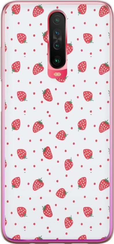 Mobildeksel til Xiaomi Redmi K30 med Jordbær motiv
