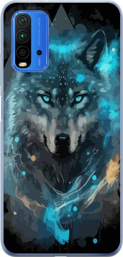 Mobildeksel til Xiaomi Redmi 9T med Ulve motiv
