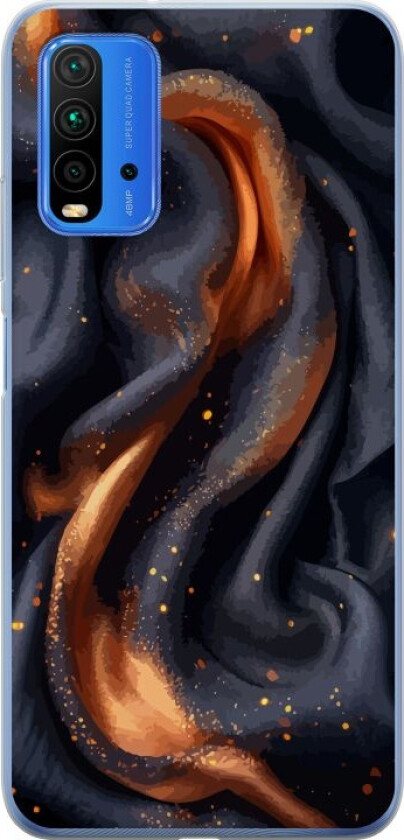 Mobildeksel til Xiaomi Redmi 9T med Brennende silke motiv