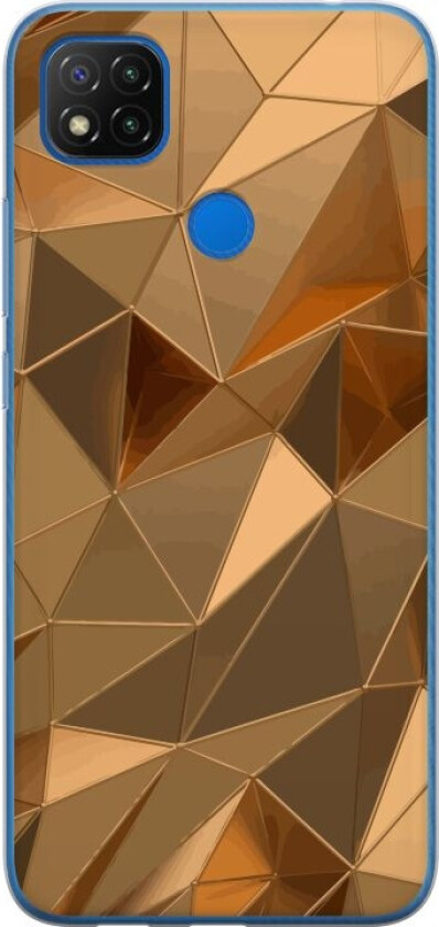 Mobildeksel til Xiaomi Redmi 9C NFC med 3D Gull motiv