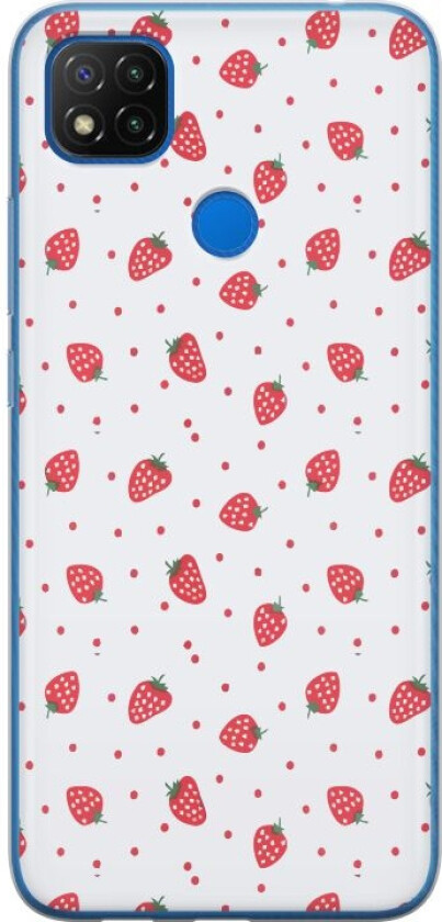 Mobildeksel til Xiaomi Redmi 9C NFC med Jordbær motiv