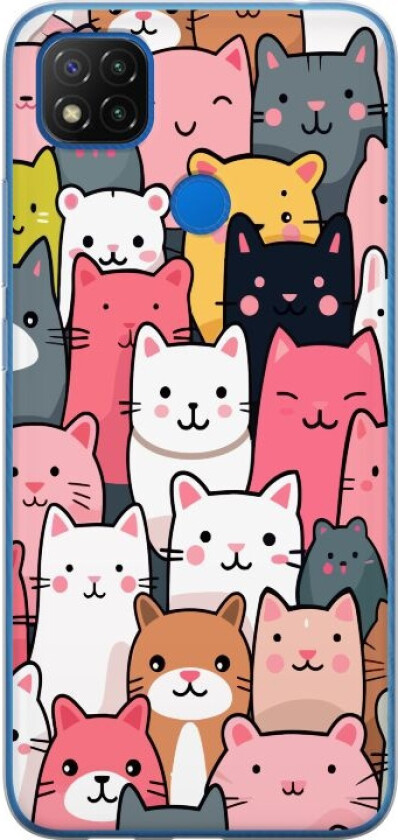 Mobildeksel til Xiaomi Redmi 9C NFC med Kattmønster motiv