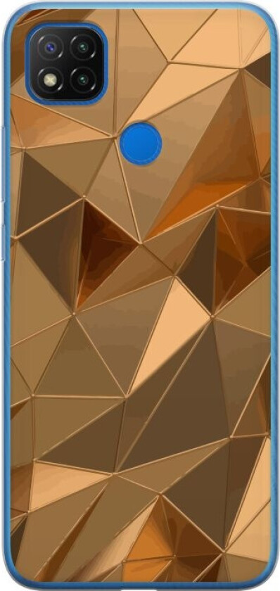 Mobildeksel til Xiaomi Redmi 9C med 3D Gull motiv