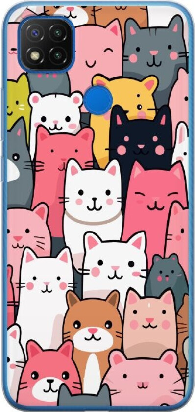 Mobildeksel til Xiaomi Redmi 9C med Kattmønster motiv