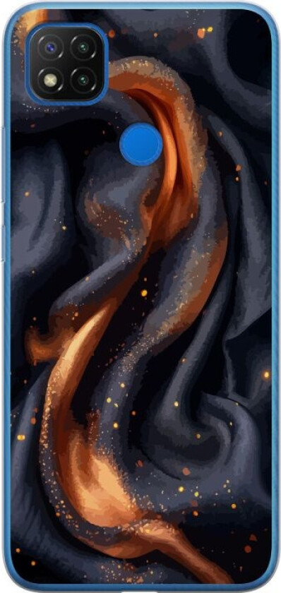 Mobildeksel til Xiaomi Redmi 9C med Brennende silke motiv