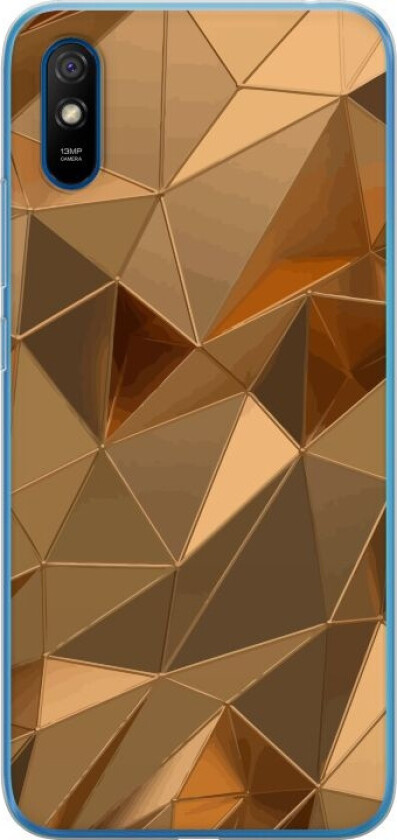 Mobildeksel til Xiaomi Redmi 9A med 3D Gull motiv
