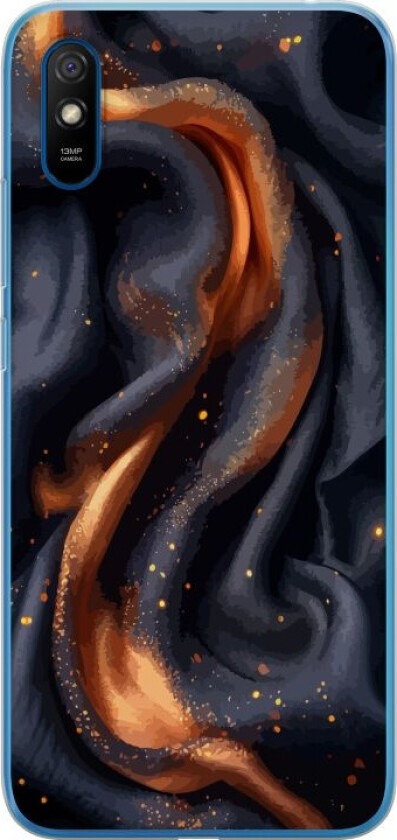 Mobildeksel til Xiaomi Redmi 9A med Brennende silke motiv