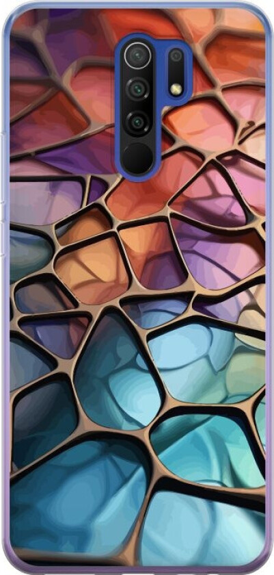 Mobildeksel til Xiaomi Redmi 9 med Metalliskt mønster motiv