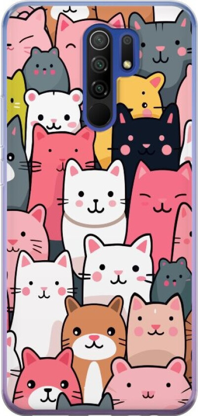 Mobildeksel til Xiaomi Redmi 9 med Kattmønster motiv