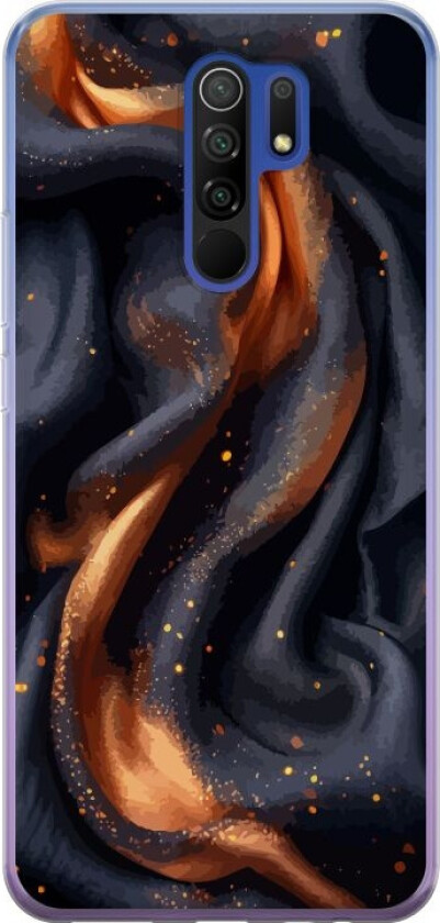 Mobildeksel til Xiaomi Redmi 9 med Brennende silke motiv