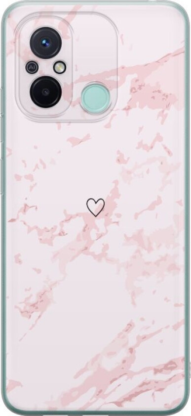 Mobildeksel til Xiaomi Redmi 12C med Rosa Hjerte motiv