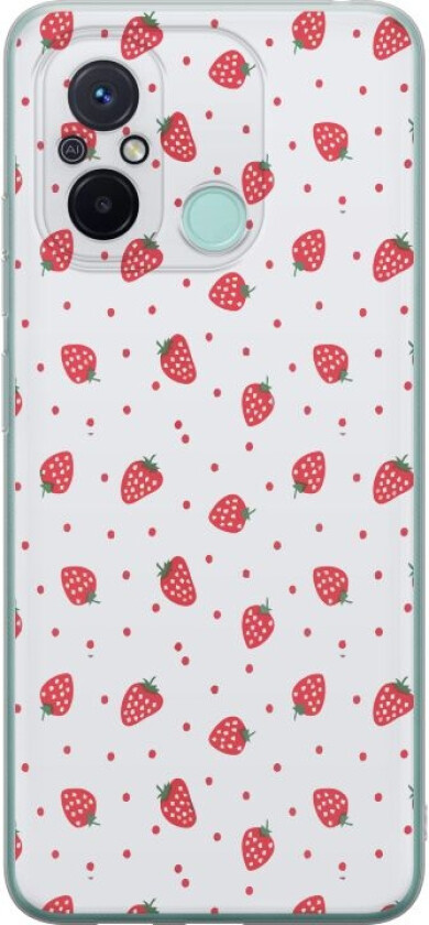 Mobildeksel til Xiaomi Redmi 12C med Jordbær motiv