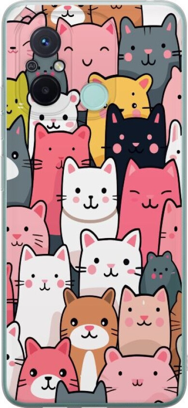 Mobildeksel til Xiaomi Redmi 12C med Kattmønster motiv