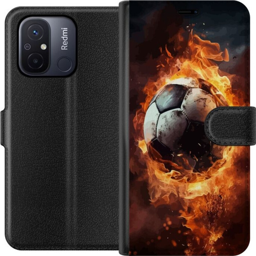 Lommeboketui til Xiaomi Redmi 12C med Fotball motiv