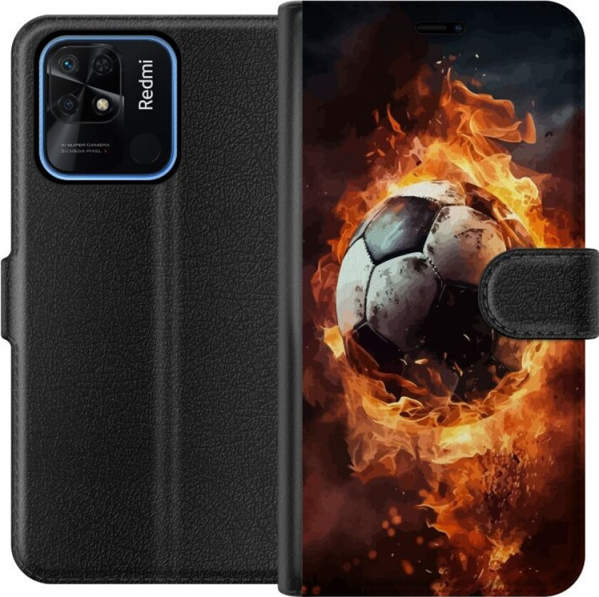 Lommeboketui til Xiaomi Redmi 10C med Fotball motiv
