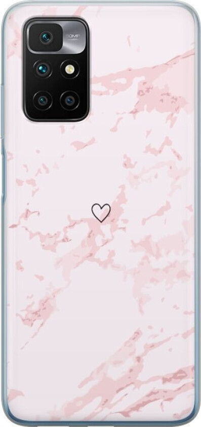 Mobildeksel til Xiaomi Redmi 10 med Rosa Hjerte motiv