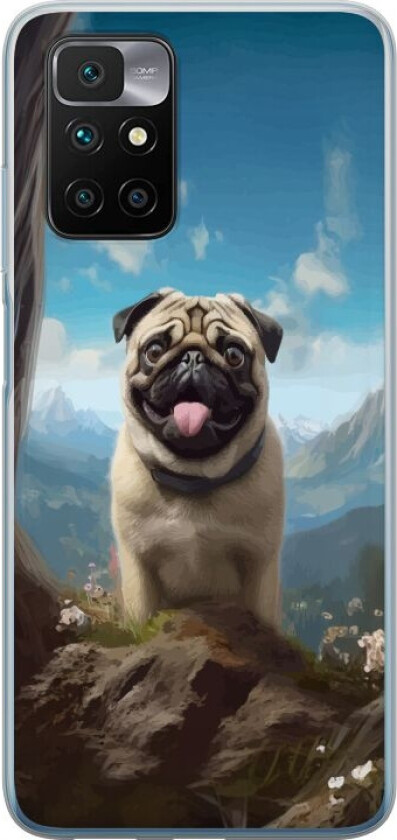 Mobildeksel til Xiaomi Redmi 10 med Glad Hund motiv