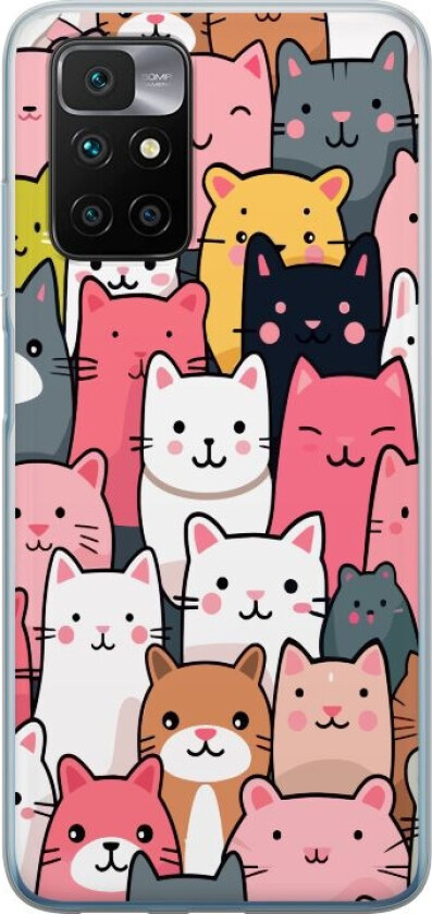 Mobildeksel til Xiaomi Redmi 10 med Kattmønster motiv