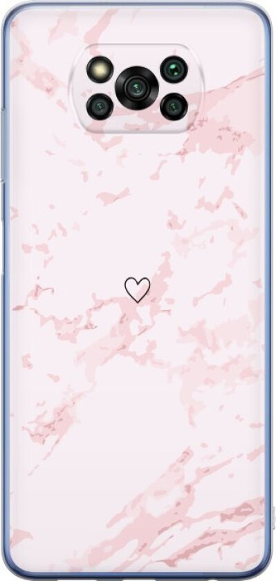 Mobildeksel til Xiaomi Poco X3 Pro med Rosa Hjerte motiv