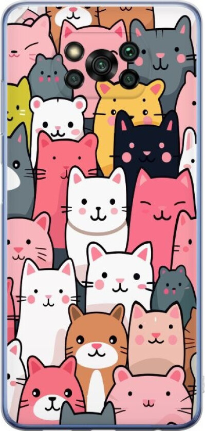 Mobildeksel til Xiaomi Poco X3 Pro med Kattmønster motiv