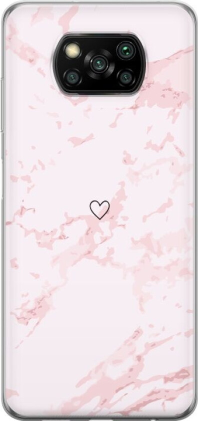 Mobildeksel til Xiaomi Poco X3 NFC med Rosa Hjerte motiv