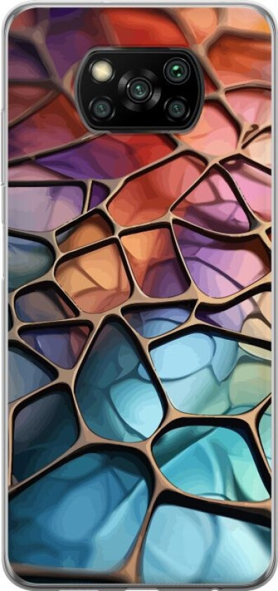 Mobildeksel til Xiaomi Poco X3 NFC med Metalliskt mønster motiv