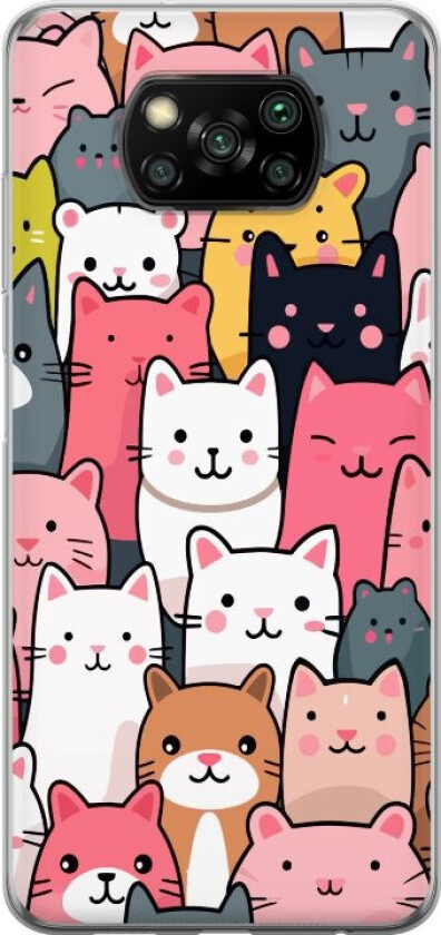 Mobildeksel til Xiaomi Poco X3 NFC med Kattmønster motiv