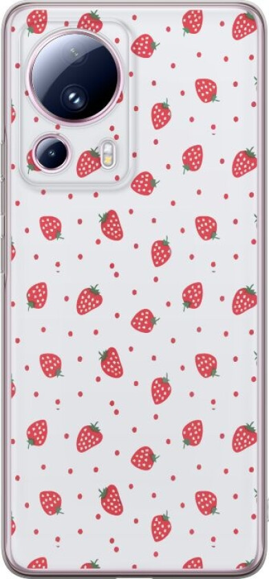 Mobildeksel til Xiaomi 13 Lite med Jordbær motiv