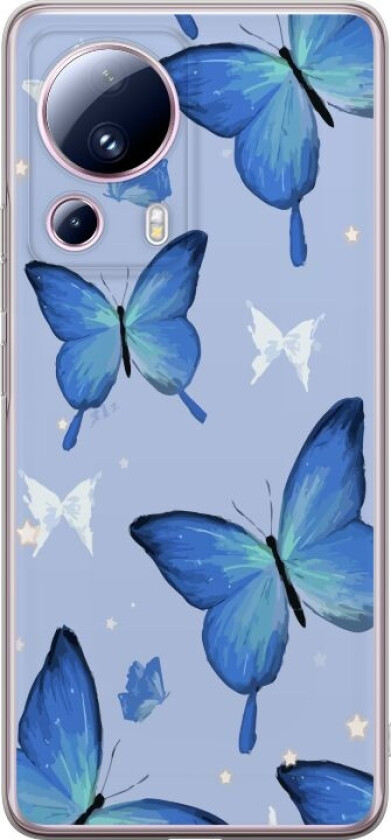 Mobildeksel til Xiaomi 13 Lite med Blå sommerfugler motiv