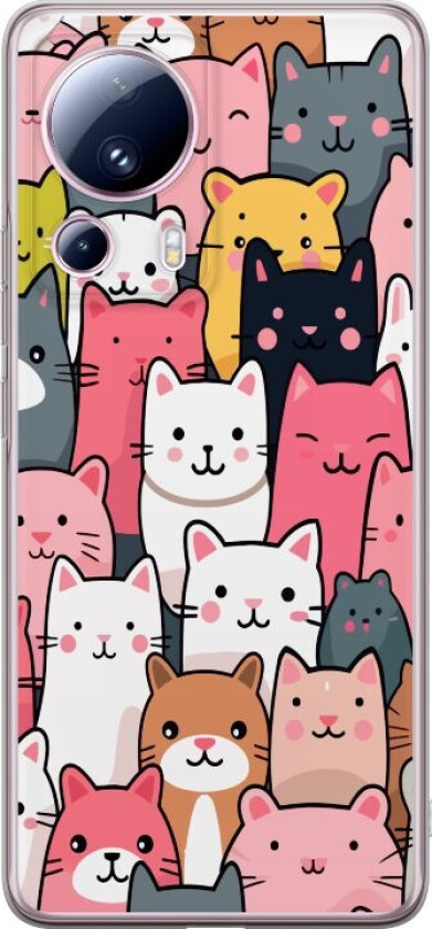 Mobildeksel til Xiaomi 13 Lite med Kattmønster motiv
