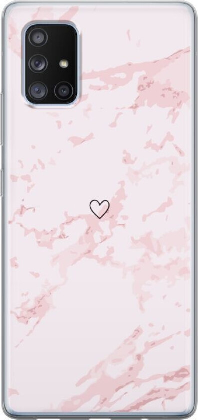 Mobildeksel til Samsung Galaxy A71 5G med Rosa Hjerte motiv