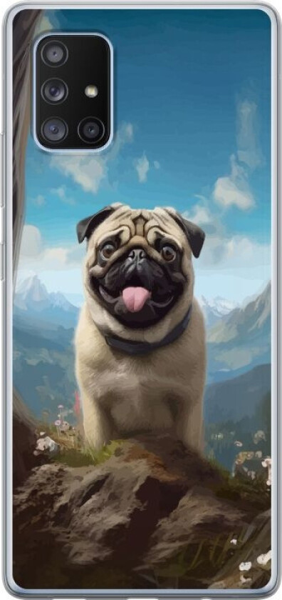 Mobildeksel til Samsung Galaxy A71 5G med Glad Hund motiv