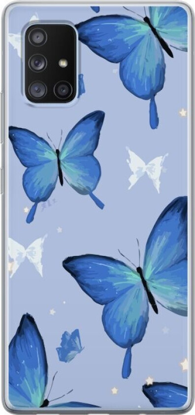 Mobildeksel til Samsung Galaxy A71 5G med Blå sommerfugler motiv