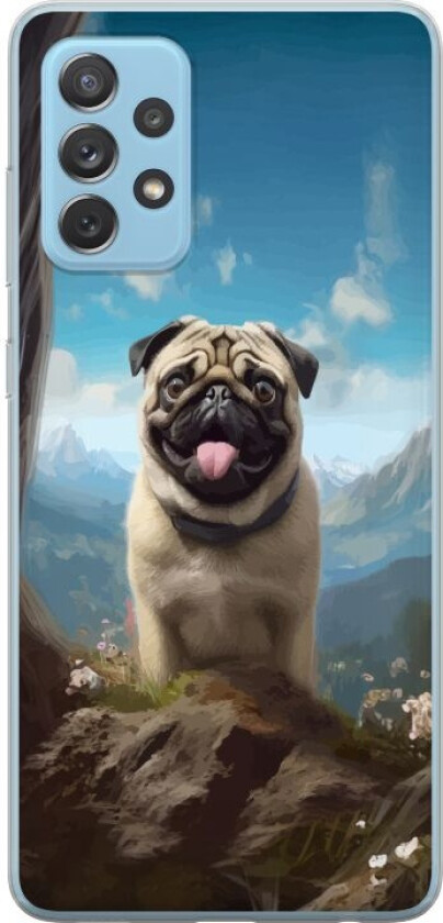 Mobildeksel til Samsung Galaxy A52 5G med Glad Hund motiv
